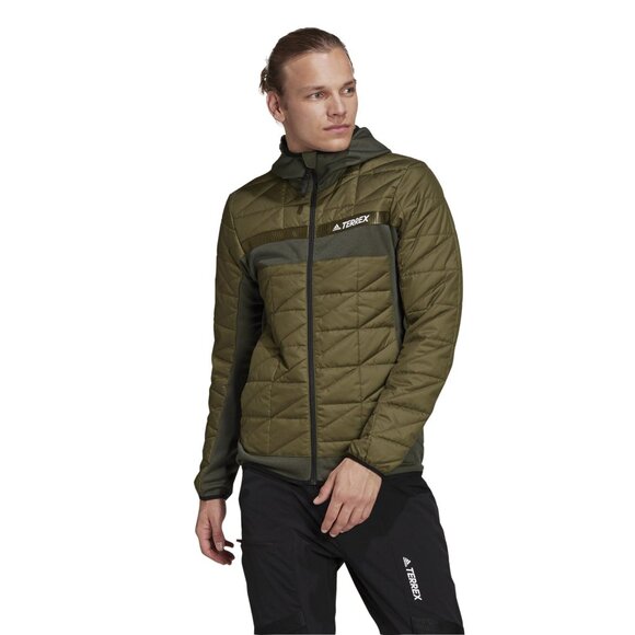 Adidas TERREX Multi Hybrid Insulated Jacket in Legend Earth (green) Sz L - Picture 1 of 8